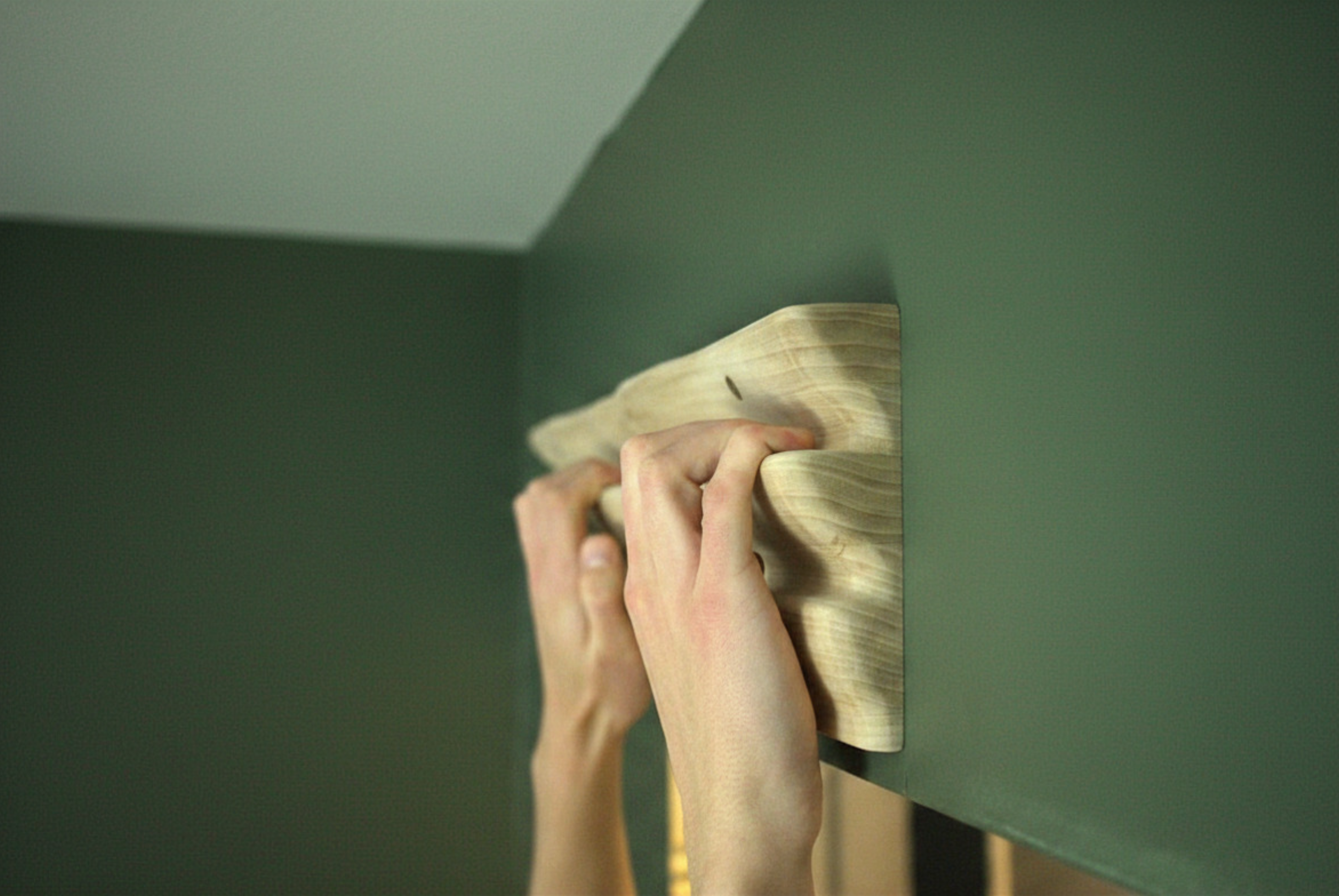 The Cascade Hangboard — precision CNC machined hardwood climbing training board